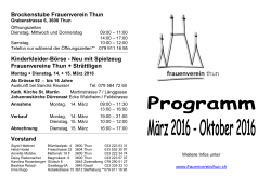 Programm März 2016 - Frauenverein Thun
