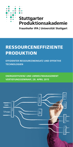 ressourceneffiziente produktion
