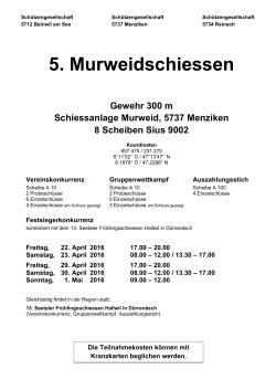 5. Murweidschiessen - Schützengesellschaft Beinwil am See