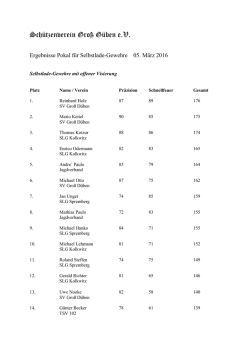 SLG Pokal Ergebnisse 2016 - Schützenverein Groß Düben