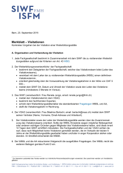 Merkblatt – Visitationen