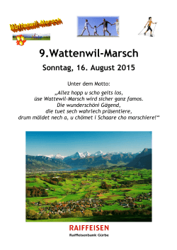 9. Wattenwil-Marsch / Sonntag, 16. August 2015
