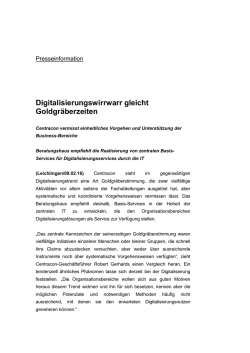 Digitalisierungswirrwarr gleicht Goldgr&auml;berzeiten