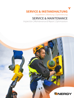 service & instandhaltung service & maintenance