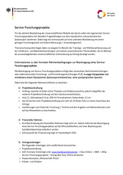 Informationsblatt zur Einreichung von Service