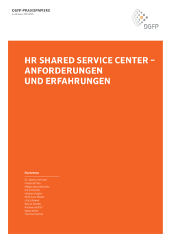 hr shared service center – anforderungen und erfahrungen