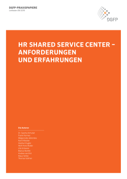 hr shared service center &ndash; anforderungen und erfahrungen