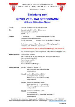 Einladung zum REVOLVER - HALBPROGRAMM