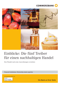 Einblicke: Die fünf Treiber für einen nachhaltigen Handel