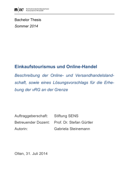 Einkaufstourismus und Online-Handel
