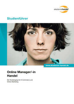 Studienführer Online Manager/-in Handel