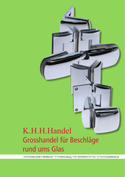 K.H.H.Handel - Großhandel für Beschläge für Glas