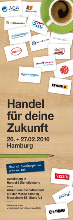 Handel f&uuml;r deine Zukunft - AGA Unternehmensverband
