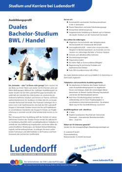 Duales Bachelor-Studium BWL / Handel