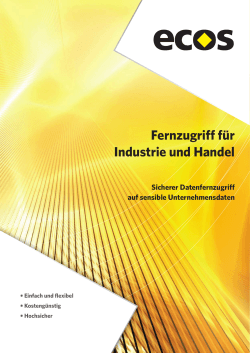Industrie und Handel - ECOS Technology GmbH