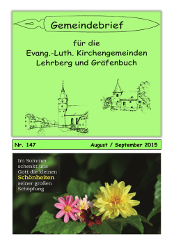 Gemeindebrief Nr. 147 - Evangelische Gemeinde Lehrberg
