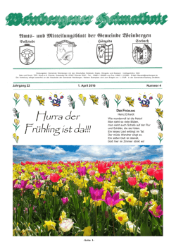 Hurra der Fr&uuml;hling ist da!!!
