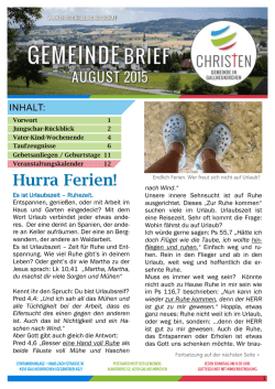 Hurra Ferien!