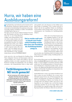 Hurra, wir haben eine Ausbildungsreform!