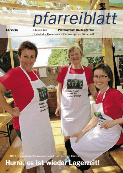 Hurra, es ist wieder Lagerzeit!
