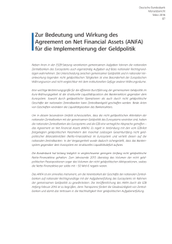 Zur Bedeutung und Wirkung des Agreement on Net Financial Assets