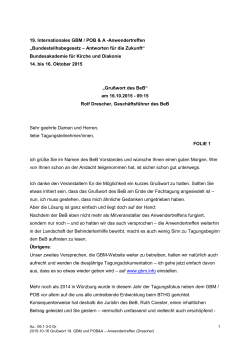 Gru&szlig;wort - Bundesakademie f&uuml;r Kirche und Diakonie