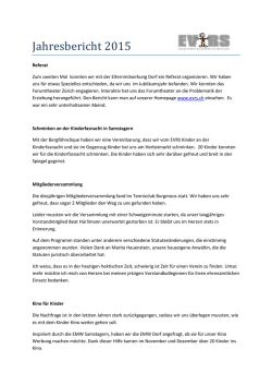 Jahresbericht 2015 - Elternverein Richterswil