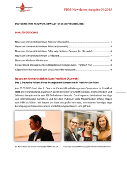 PBM-Newsletter Ausgabe 09/2015