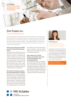 Drei Fragen an... Tina Rosenbaum