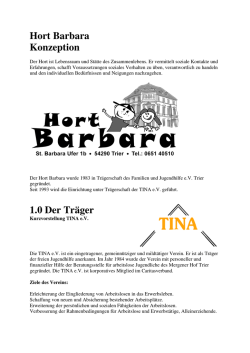 Hort Barbara Konzeption 1.0 Der Träger