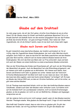 Glaube auf dem Drahtseil