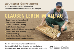 GlauBen leBen im alltag - GfC Seminar