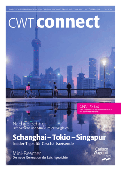 Schanghai – Tokio – Singapur