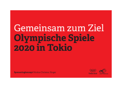 Gemeinsam zum Ziel Olympische Spiele 2020 in Tokio