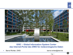 GISC – das Internet-Portal des DWD für meteorologische Daten (pdf