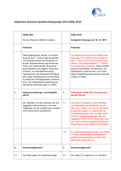 Allgemeine Deutsche Spediteurbedingungen 2016