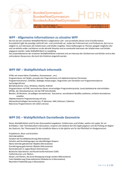 Inhaltliche Informationen
