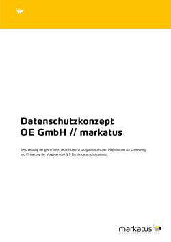 Datenschutzkonzept OE GmbH Stand: 06.08.2015