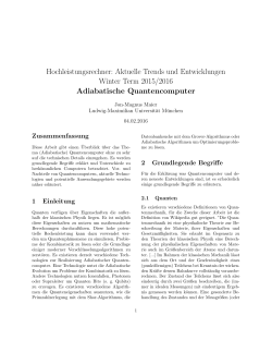 Adiabatische Quantencomputer