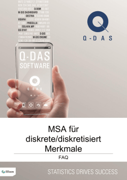 MSA f&uuml;r diskrete/diskretisiert Merkmale - Q-DAS