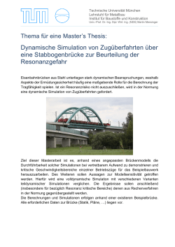 Dynamische Simulation von Zug&uuml;berfahrten &uuml;ber eine