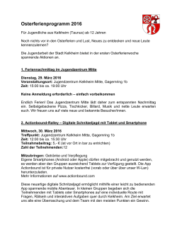 Osterferienprogramm 2016