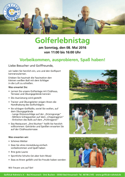 Golferlebnistag 2016