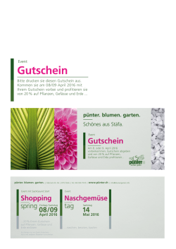Gutschein - P&uuml;nter