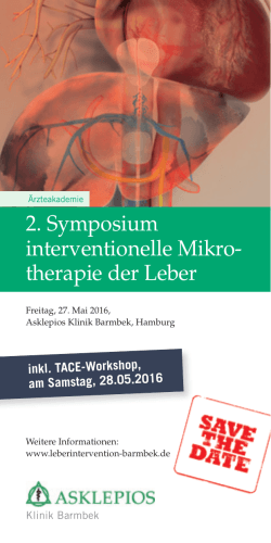 2. Symposium interventionelle Mikro therapie der Leber
