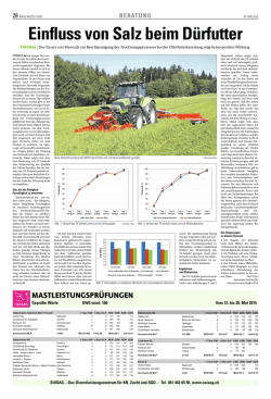Einfluss von Salz beim D&uuml;rfutter