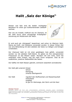 Halit &bdquo;Salz der K&ouml;nige&ldquo;