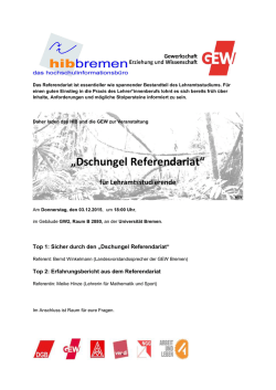 Dschungel Referendariat