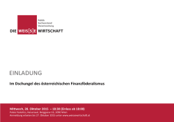 Im Dschungel des &ouml;sterreichischen Finanzf&ouml;deralismus