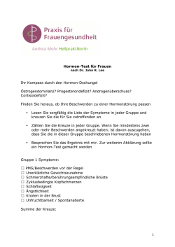 Hormonstatus Fragebogen - Andrea Mohr, Heilpraktikerin